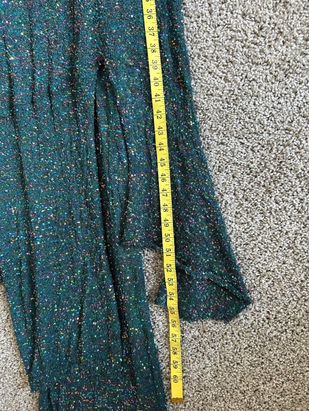 Loewe Women's Sz M Knotted-Hem sequined knitted midi skirt Glittery Maxi - Picture 12 of 16